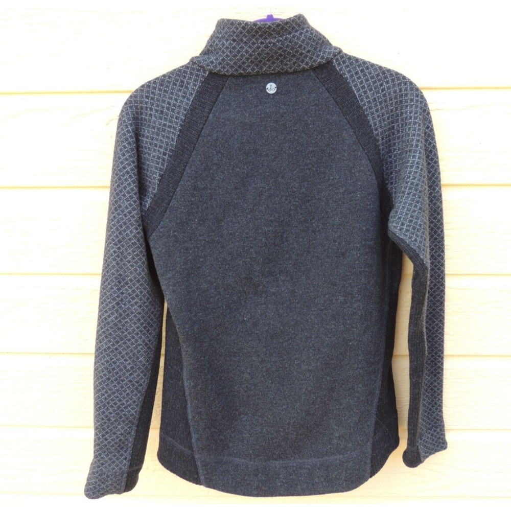 PrAna Brandie Wool Blend Sweater XS Snap Closure Neck - Picture 7 of 7